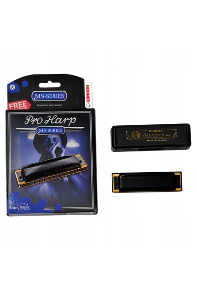NO BRAND Pro Harp A-Dur - Muzicuță diatonica de rock neagră/alezată Hohner