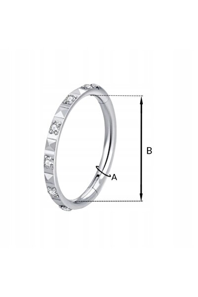 NO BRAND PIERCING Cercel tip inel clicker din titan cu zirconiu pentru Helix ...