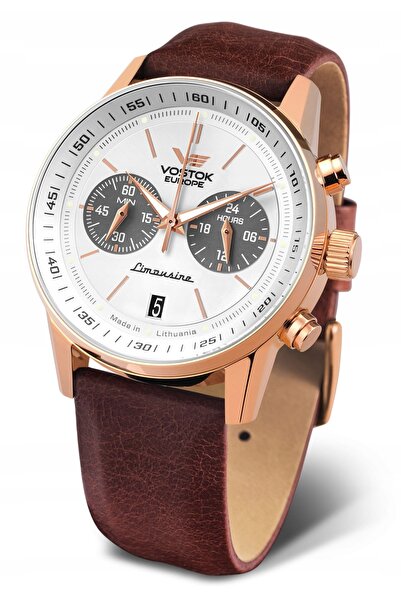 NO BRAND CEAS DE BĂRBAT VOSTOK EUROPE VK64-560B692 GAZ14 CHRONO ALB CU BRĂȚAR...