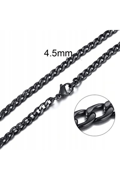 NO BRAND ARMURĂ DIN OȚEL INOXIDABIL NEGRU (4,5 mm) + CUTIE