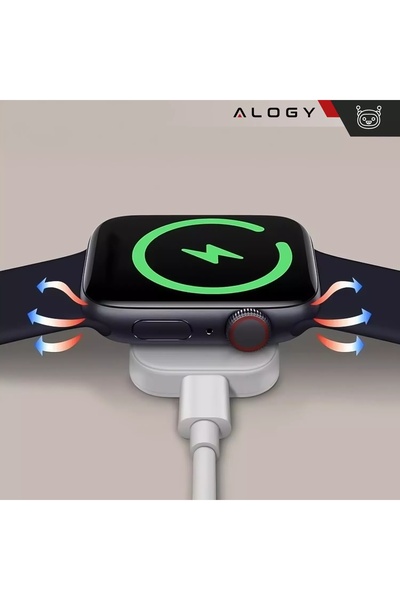 NO BRAND Încărcător inductiv pentru Apple Watch, încărcător Alogy cu port USB...