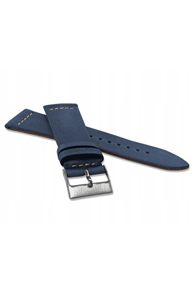 NO BRAND LAVVU Retro LSVUL22 - 22mm - Albastru Marin - Curea de ceas din piele