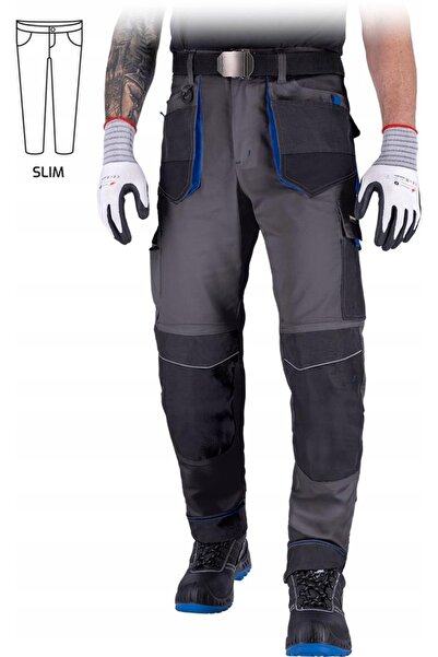 NO BRAND Pantaloni de lucru elastici, croială slim, stretch, întăriți, cu buz...