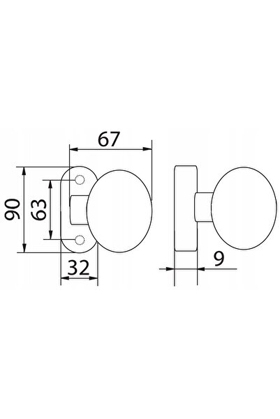 NO BRAND 4X MÂNER FIX PENTRU UȘI, PORȚI ȘI PORȚI MARI DE 65 MM