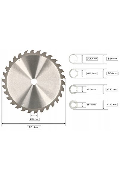 NO BRAND Lamă de ferăstrău pentru lemn de 315 mm, lamă de ferăstrău circulară...