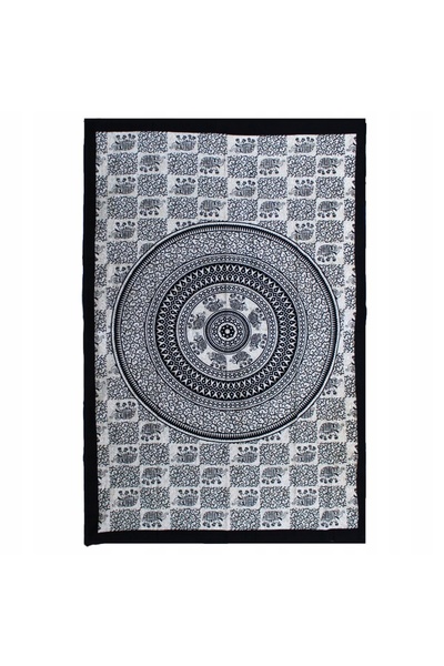 Ancient wisdom Decorațiune de perete din bumbac - 130x200 cm - Mandala Elefant