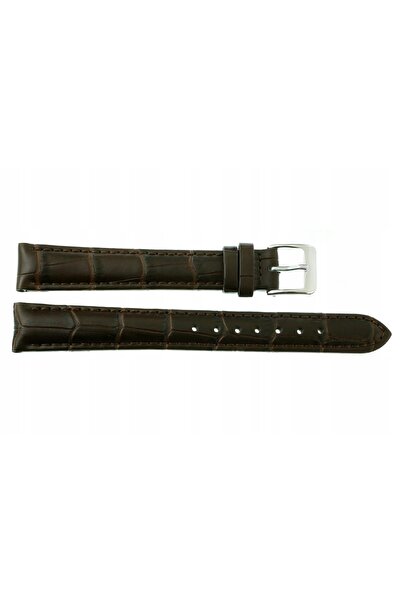 NO BRAND Curea CHERMOND 16 MM XL A160L, model crocodil, maro, cu cusături maro