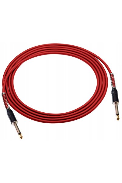 NO BRAND Cablu de semnal instrumental JACK 6,3mm 5 m Roșu Polonia Red's Music