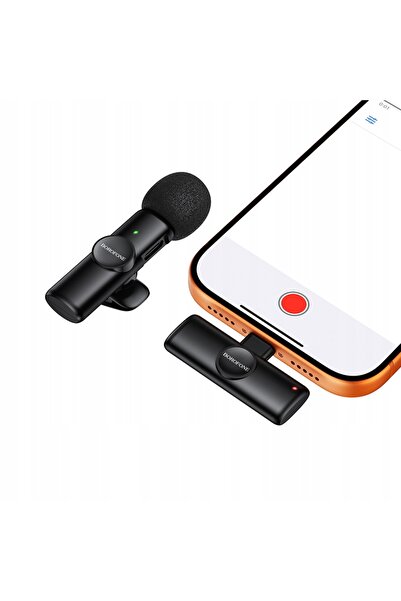 NO BRAND Microfon de cravată fără fir cu USB-C pentru telefon și computer Bor...