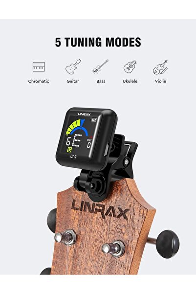 NO BRAND Acordor LCD reîncărcabil pentru chitară și bas, tip clemă