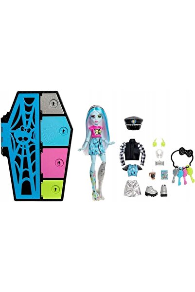 MONSTER HIGH Secretele înfricoșătoare ale lui Frankie Stein: Păpușă, dulap și...