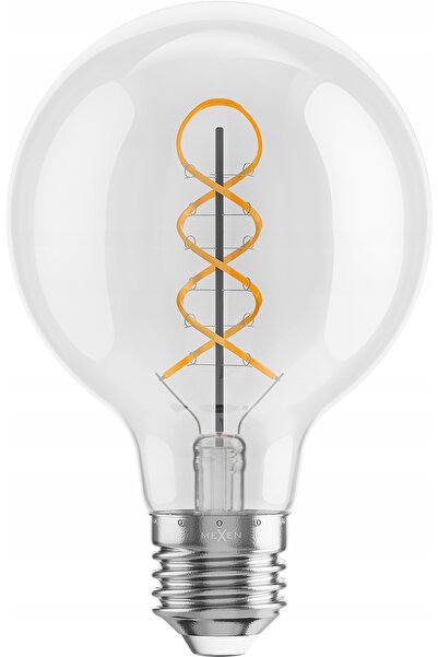 Mexen 3x bec LED E27 cu filament Edison, lumină caldă, 8W=40W, spirală Vintis