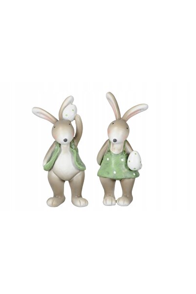 NO BRAND Figurine Decorațiuni Iepure Ou Puncte Verzi