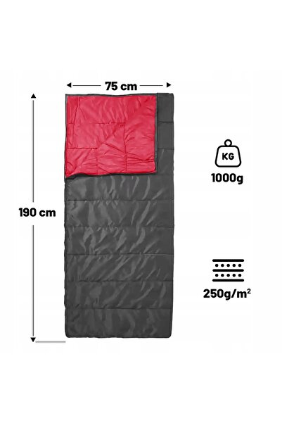 NO BRAND Pătură de turism tip sac de dormit 4F SLBU009 negru 75x190 cm