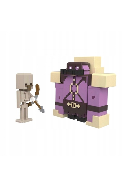 mattel Minecraft Legends Pigmadillo vs Skeleton set de figurine schelet
