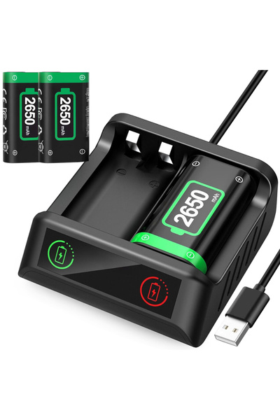 NO BRAND 2x acumulatori de 2650mAh pentru controlerele Xbox Series X|S și înc...