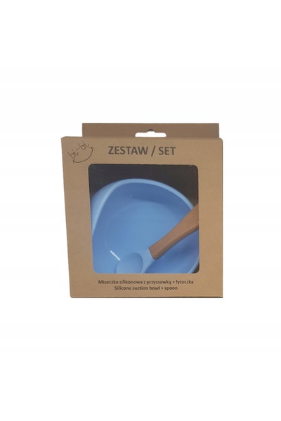 NO BRAND Set bol din silicon + lingură