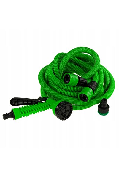 NO BRAND Furtun de grădină profesional, extensibil și elastic, cu pistol de s...