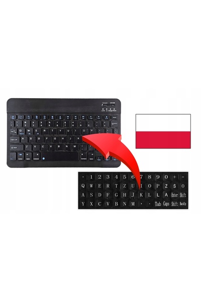 NO BRAND Autocolante pentru tastatură laptop PC, cu caractere poloneze, liter...