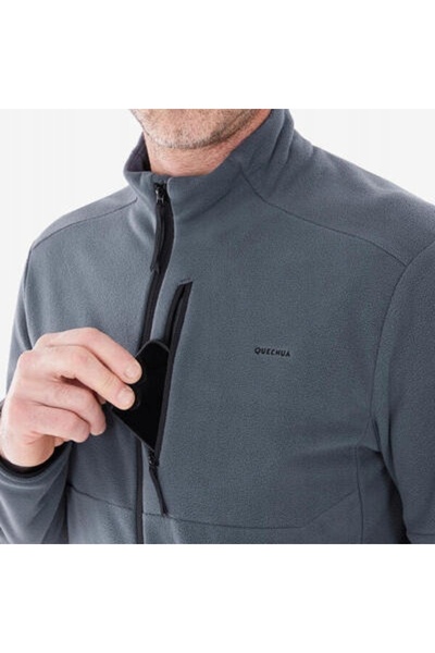 NO BRAND Fleece de drumeție Quechua MH500 Zamek pentru bărbați