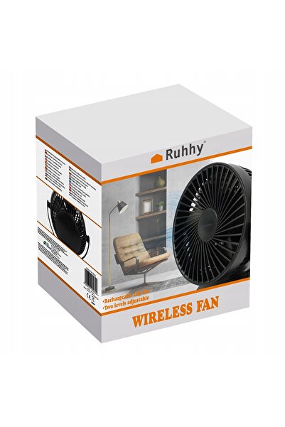 Ruhhy Ventilator fără fir negru 25567