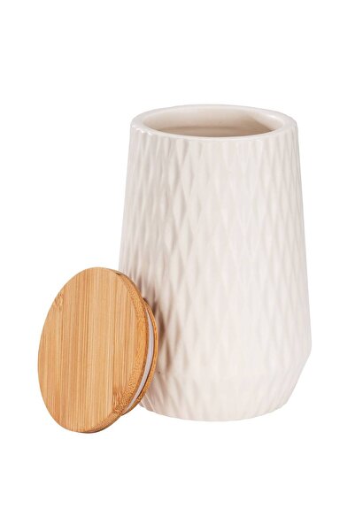Wenko TIGĂLE CERAMICE CU STRAT DE DIAMANT, CAPAC DIN BAMBUS, 3 x 0.6 L