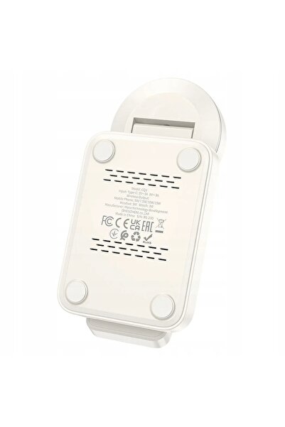 NO BRAND Hoco 3 în 1 Încărcător cu inducție de 15W Compatibil cu MagSafe CQ3 Alb