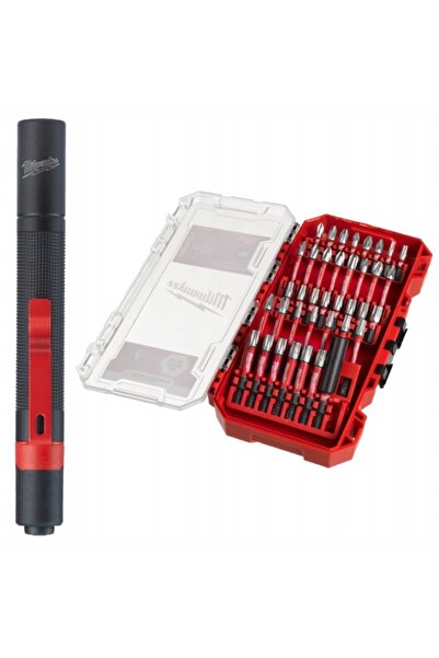 Milwaukee SHOCKWAVE Set de biți 39 piese + LANTERNĂ 4932498608
