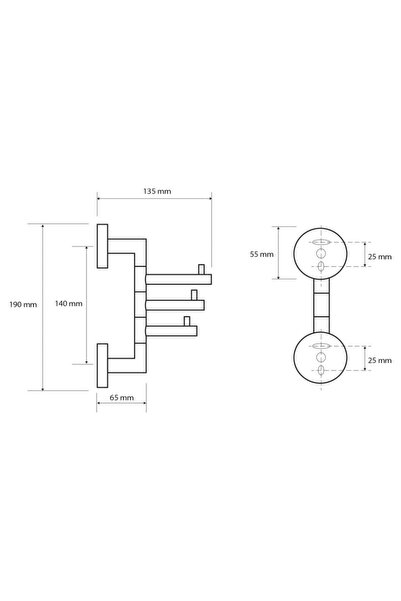 NO BRAND Bemeta Omega 104206072 Suport triplu pentru prosoape, cromat