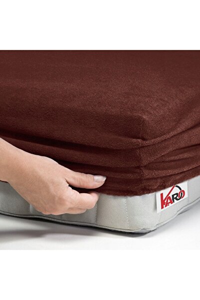 NO BRAND Cearșaf de pat din frotir cu elastic 140x200 ciocolatiu 042 gros 200...