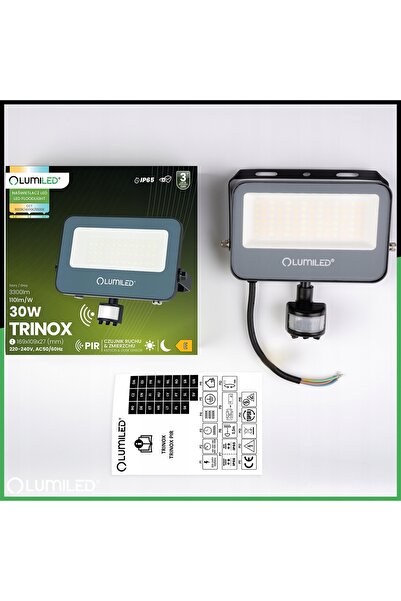 NO BRAND Proiector LED Halogen 30W CCT IP65 cu senzor de mișcare