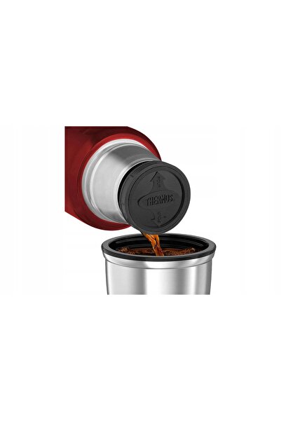 NO BRAND Termos pentru băuturi cu mâner THERMOS roșu 1,2l