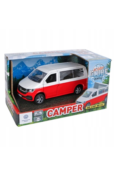 Kids Globe Mașinuță de jucărie VW Transporter T6.1 cu plafon rabatabil 1:36 1...