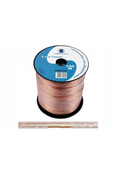 Cabletech Cablu 2 x 0.75 2 fire LED bobină 100m