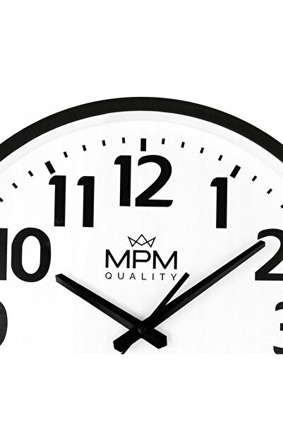 MPM Ceas de perete negru, lizibil E01.4205 35 cm