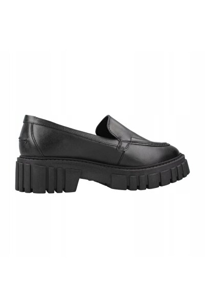 NO BRAND Mocasini de damă din piele, negri, GEOX PAGE LOAFER |   MĂRIMEA 38