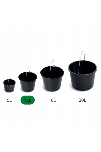 DIKEL 10x găleată de construcții de 12 litri, din plastic, pentru grădină (ti...
