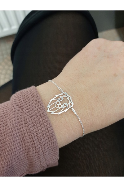 NO BRAND Brățară Regele Leu leu origami argint 925