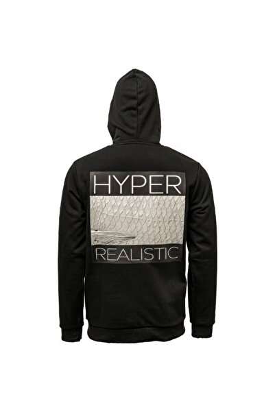 NO BRAND Westin Bluza Hyper Realistic Hoodie Negru Cerneală Mărime XXXL