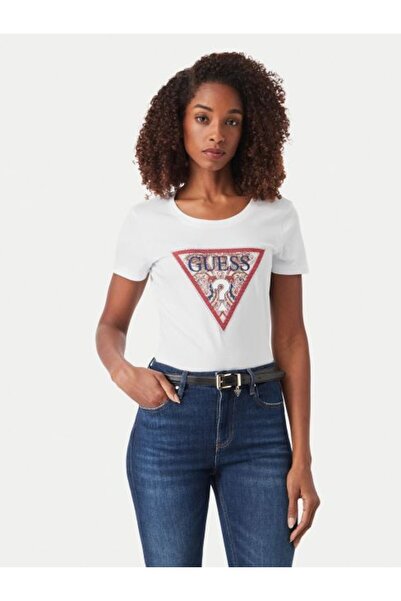 Guess Γυναικείο T-shirt W6YI25K4344 Λευκό