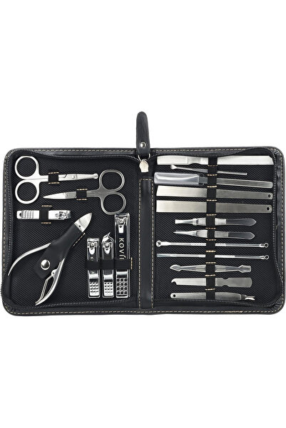 Kovira Manicure and pedicure set Kovira, 19 pieces stainless steel, nail and ...