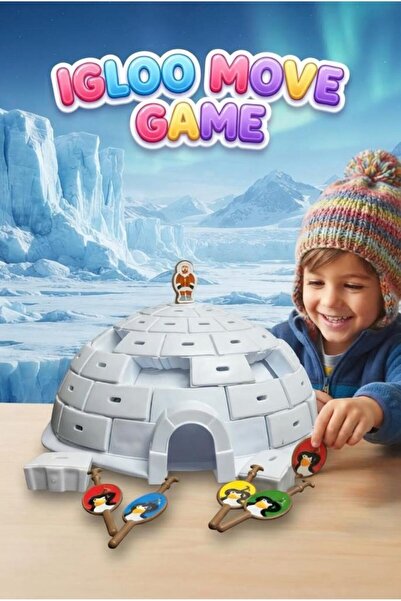 Tıfıl Toys Igloo Move Game 71 Pieces– Parka Pete Balance and Strategy Ice Box...