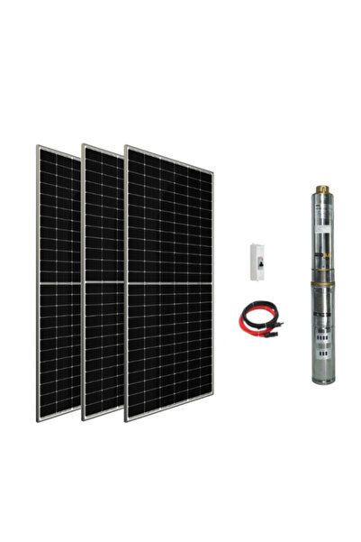 Entech Enerji Entech 72 V Volt 1100 W Watt Dc Pompa 1650 Watt Güneş Paneli Solar Sulama Paket Sistem