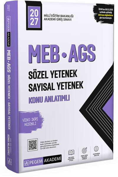 Pegem Akademi Yayıncılık 2027 MEB AGS Konu Anlatımlı Sözel Yetenek Sayısal Yetenek