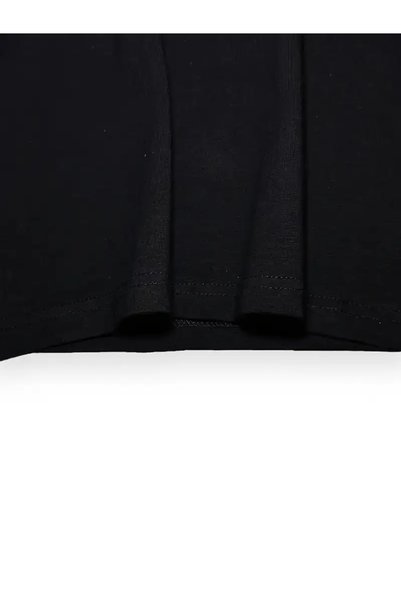 qubo sportswear & company Premium Unisex Printed 100% Cotton Crew Neck Short Sleeve Black Kids T-Shirt