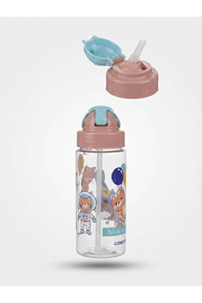 tüftürük Gıpta Neck Strap Drawstring Tritan Patterned Water Bottle with Straw