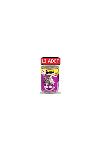 Whiskas Tavuklu Kedi Konserve 12 Adet 400 gr Yaş Kedi Maması