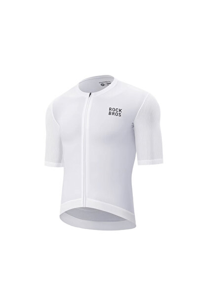 ROCKBROS 15200025 Tricou de ciclism cu mânecă scurtă, respirabil, alb, XXL