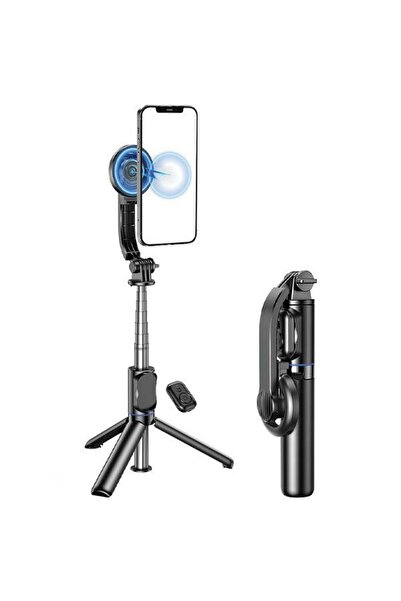 AWEI X51 Selfie Stick Trepied, 360 °   Rotație, Telecomandă Bluetooth, Negru
