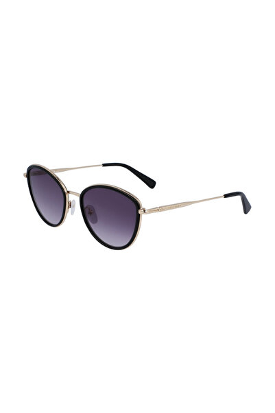 Longchamp LO170S 728 54 Kadın Cat Eye Gold Siyah Metal Güneş Gözlüğü